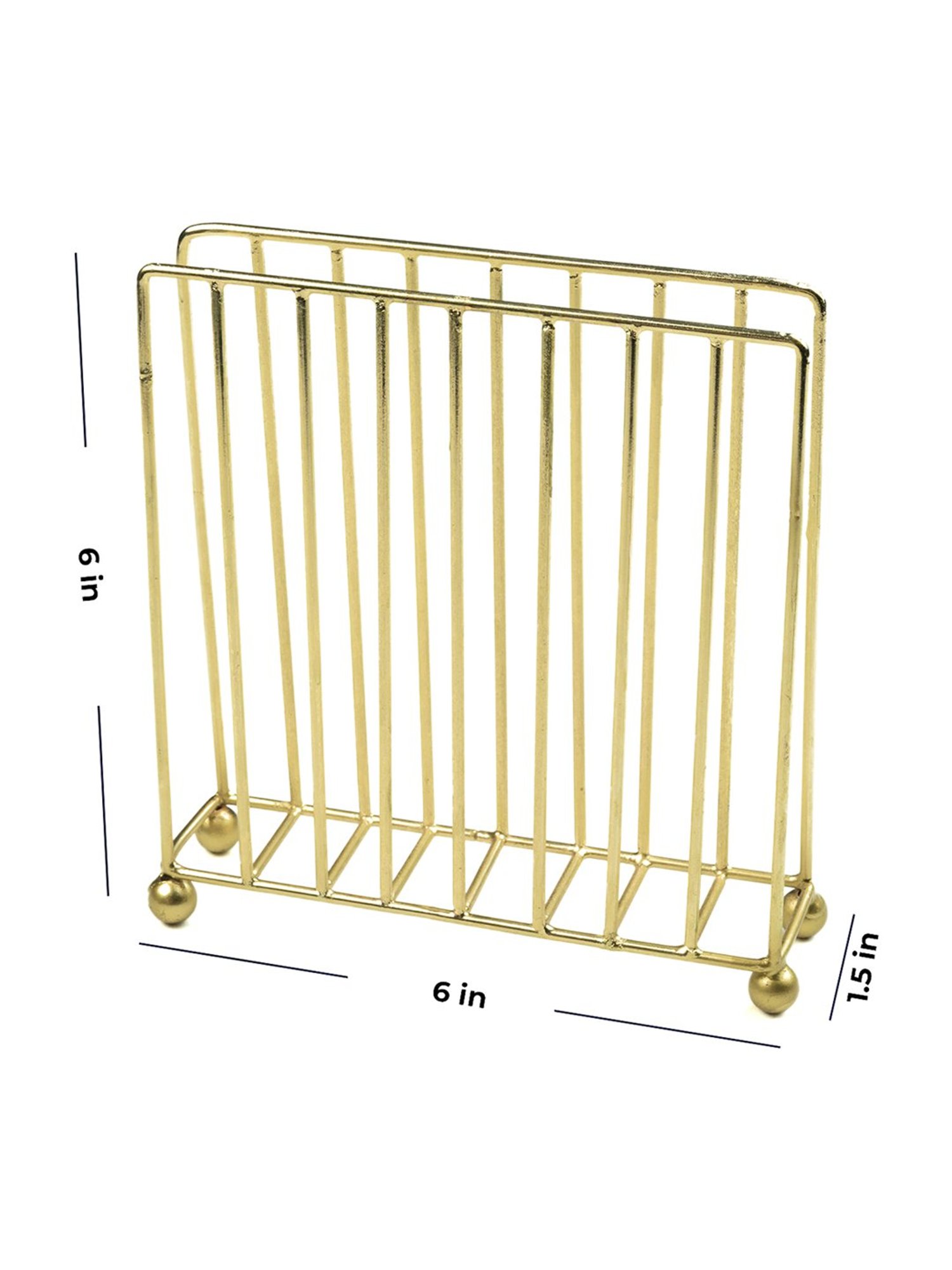 Nestroots Lustre Gold Stainless Steel Napkin Holder