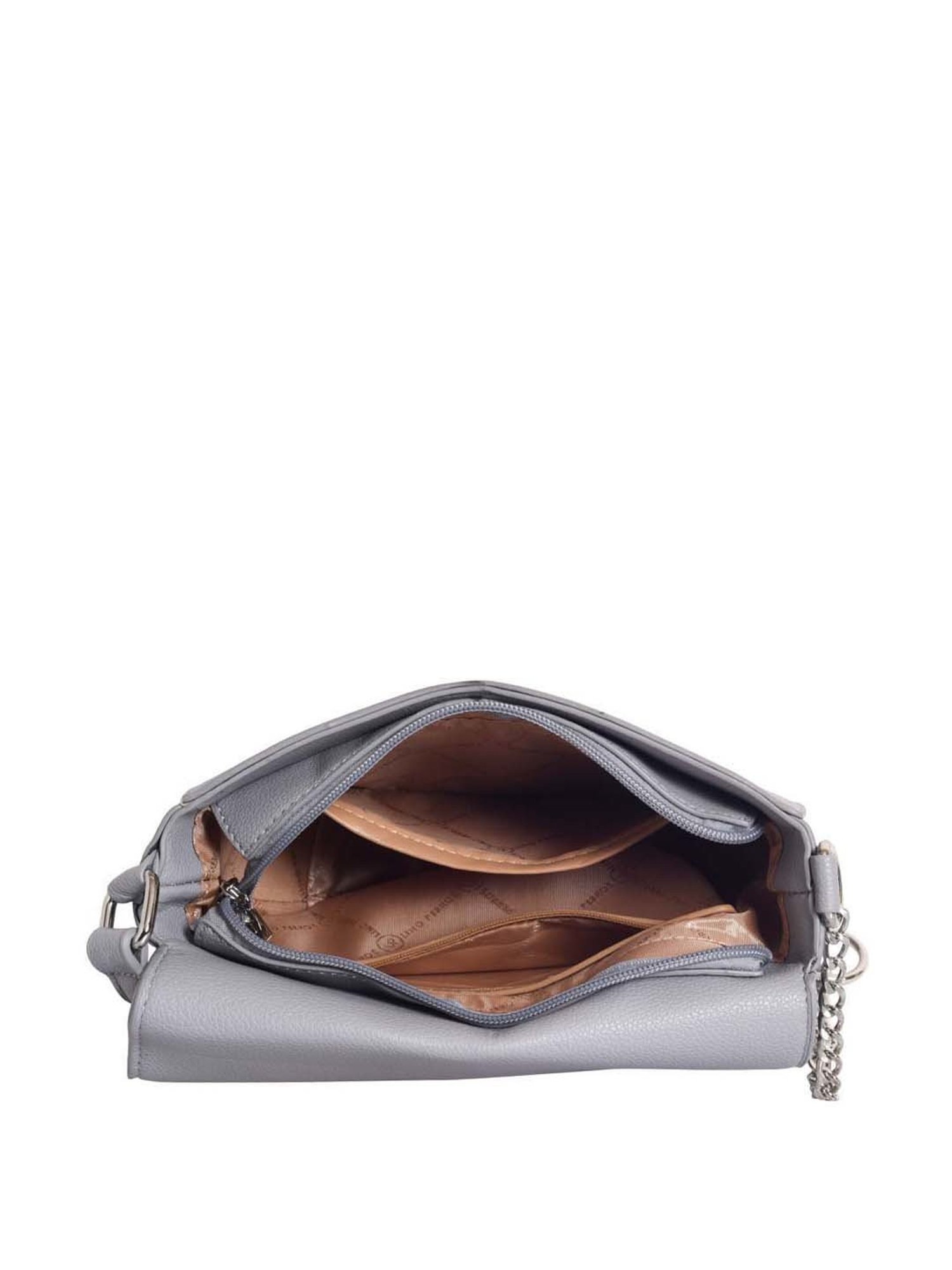 Lino Perros Blue Textured Medium Sling Handbag