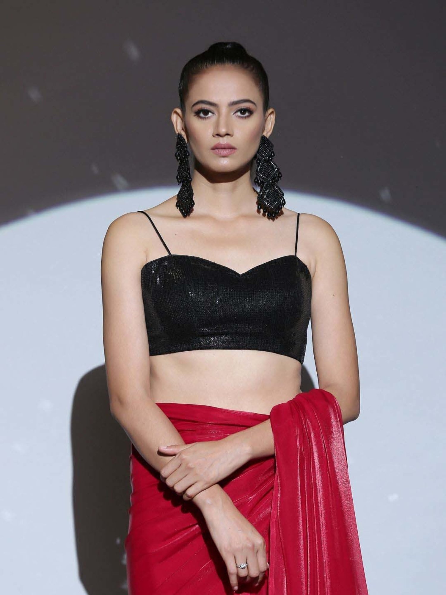 Swtantra Black Woven Pattern Readymade Blouse