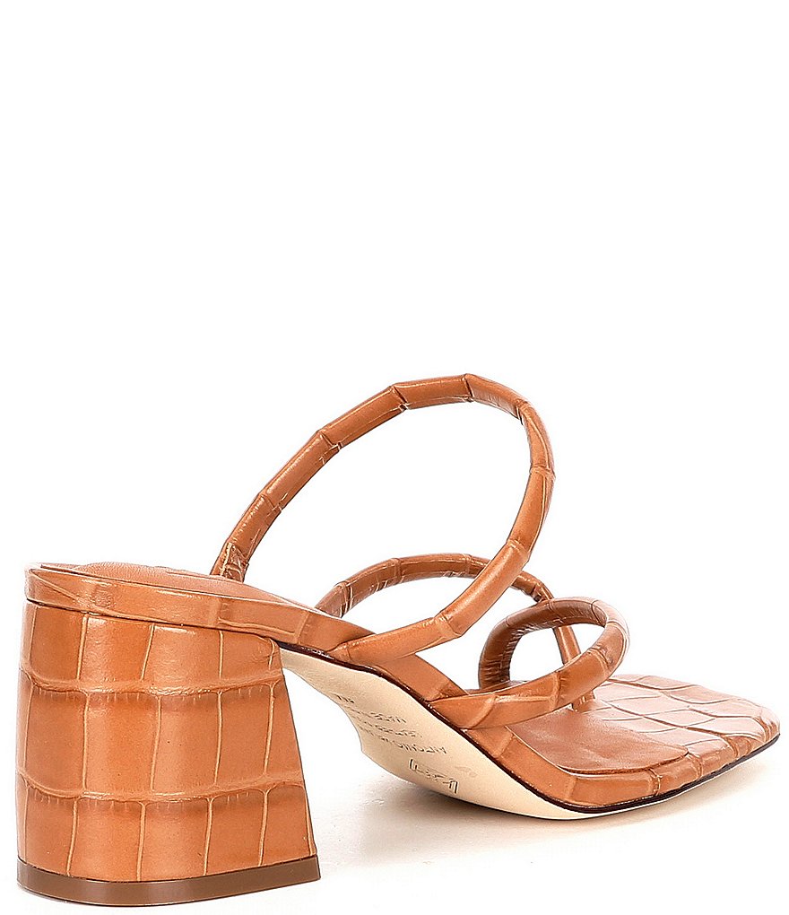 Antonio Melani Rexxza Croco Printed Leather Dress Mules