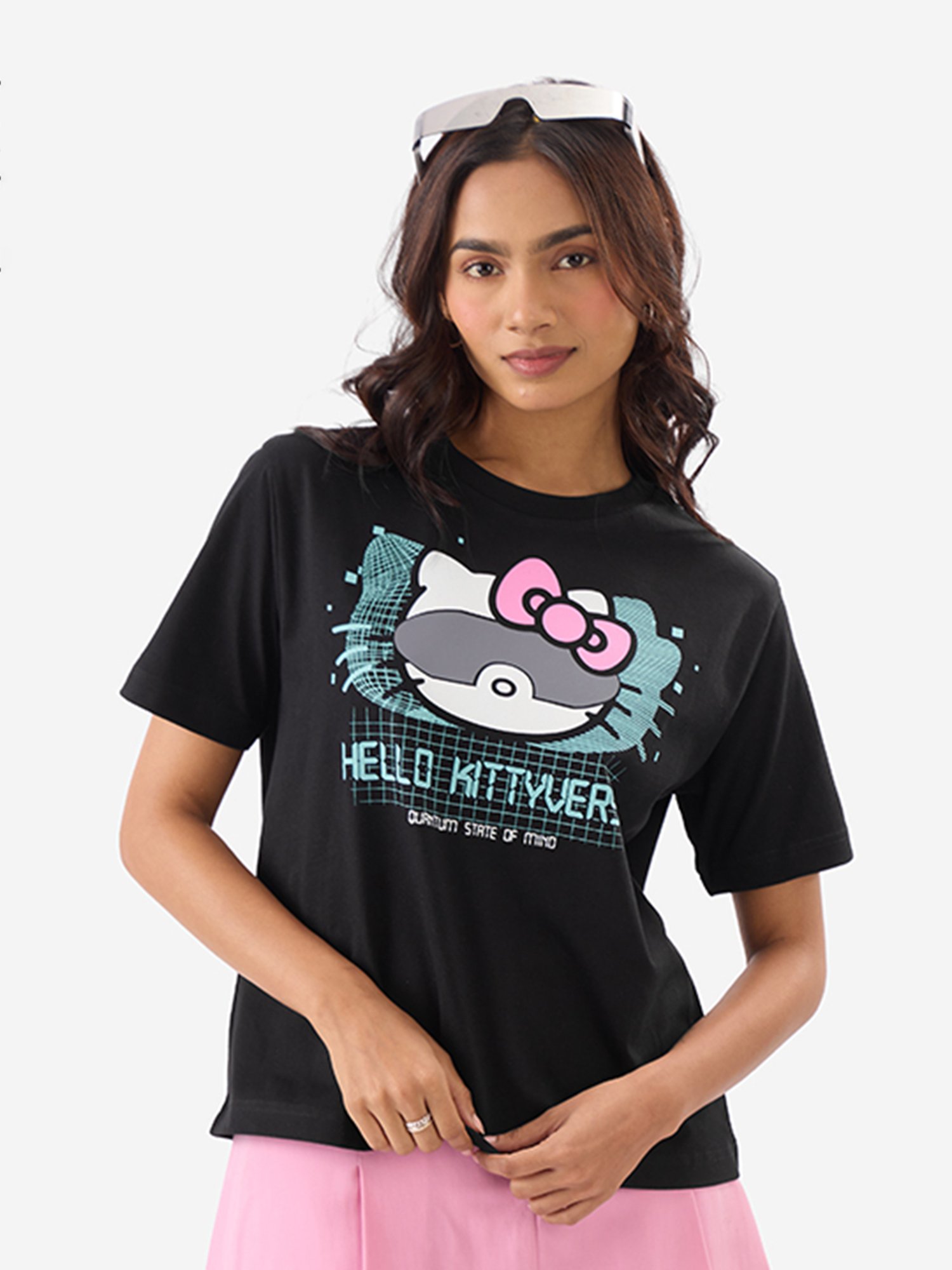 The Souled Store Black Cotton Graphic Print T-Shirt