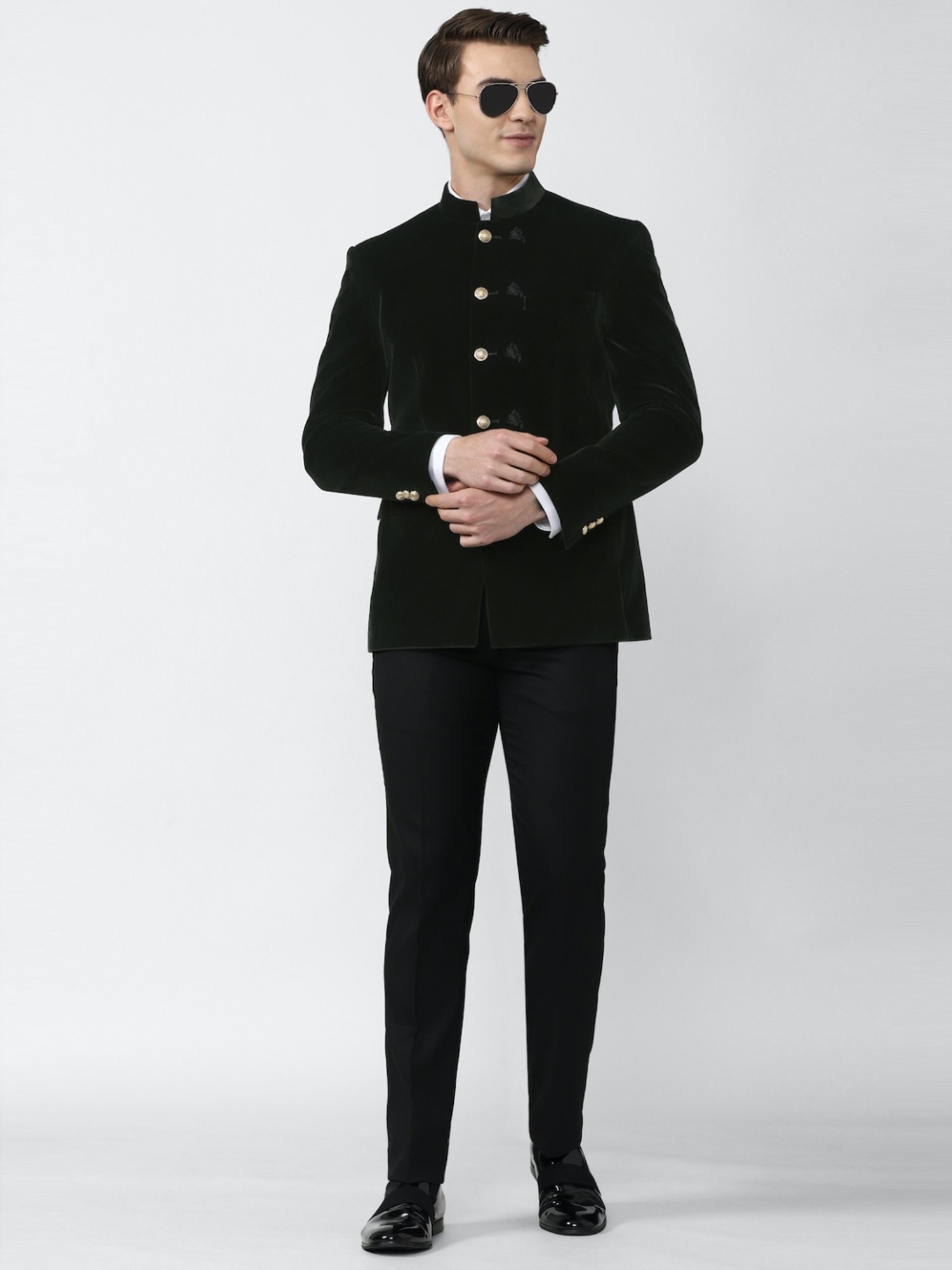 Hangup Cream Regular Fit Ethnic Blazer