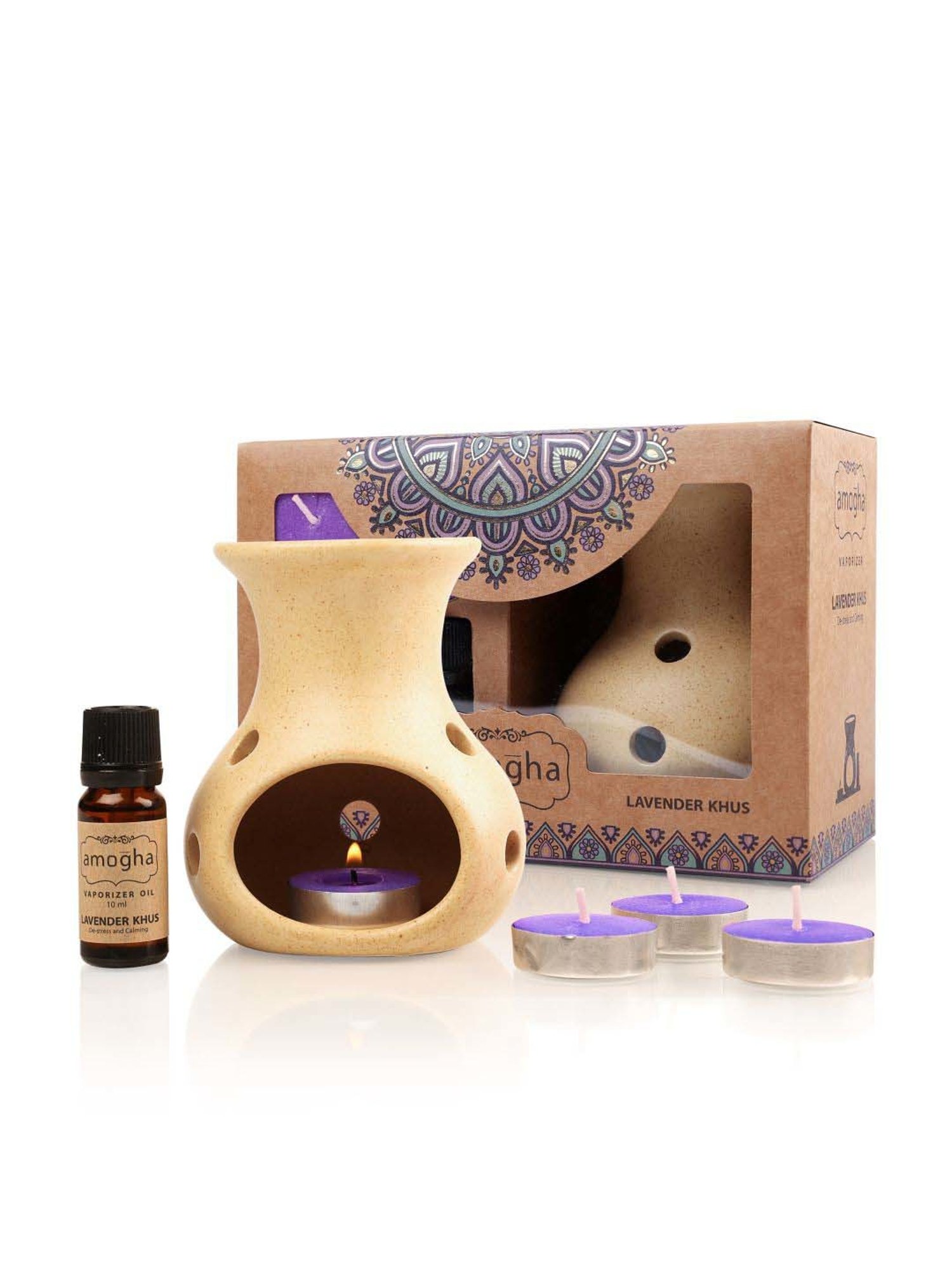 Fabindia Home Yavana Brown Ceramic Incense Holder