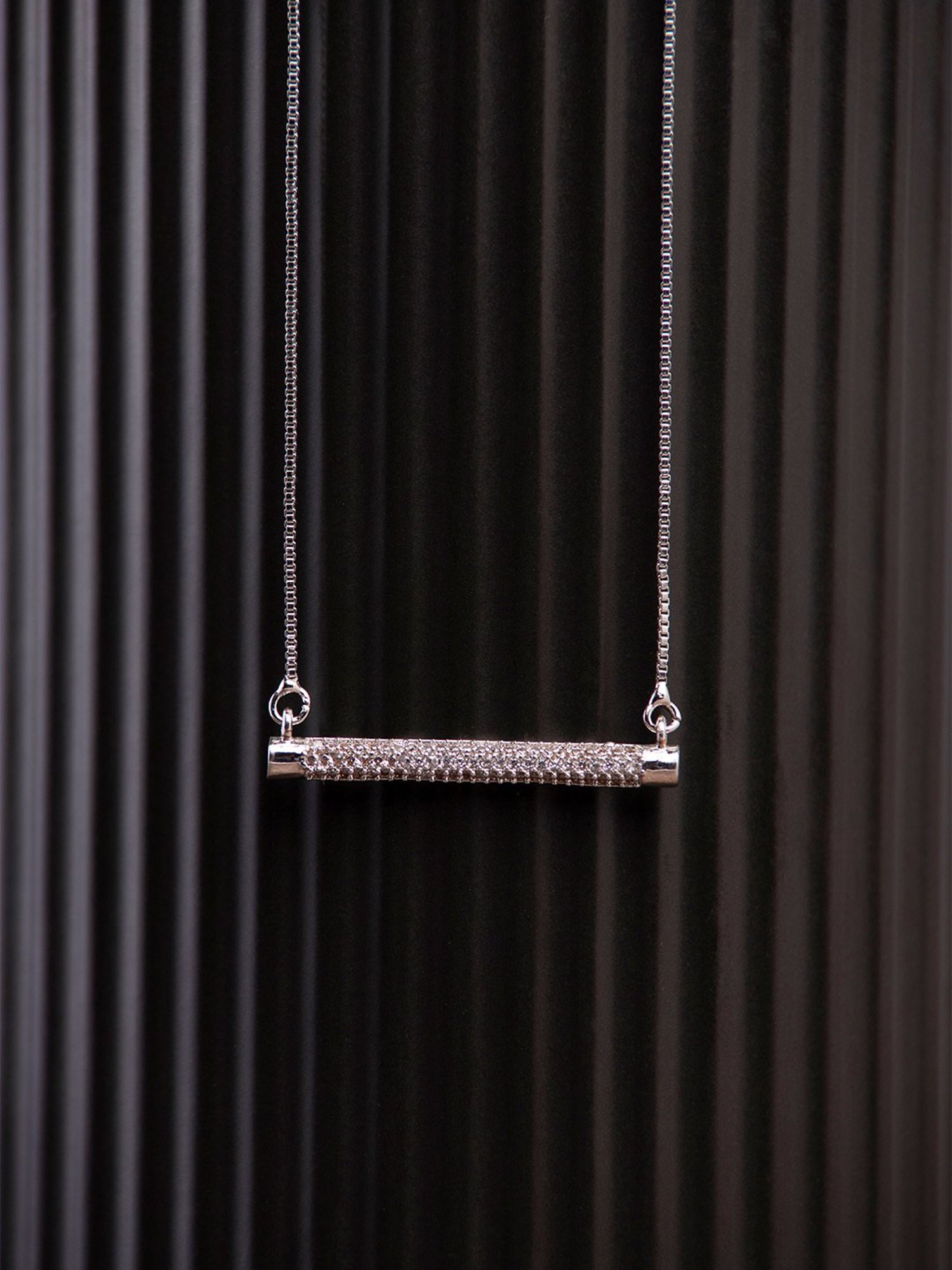 Prita by Priyaasi Sparkling Silver-Plated Necklace