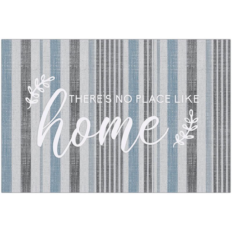 2'x3' Vinyl There's No Place Like Home Mat Blue - A&A Story