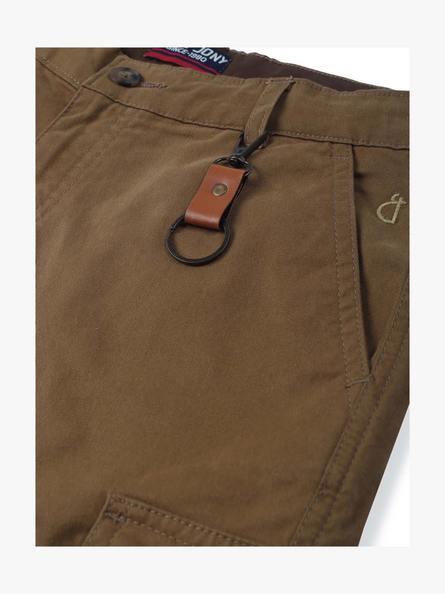 Gini & Jony Kids Brown Solid Bermudas