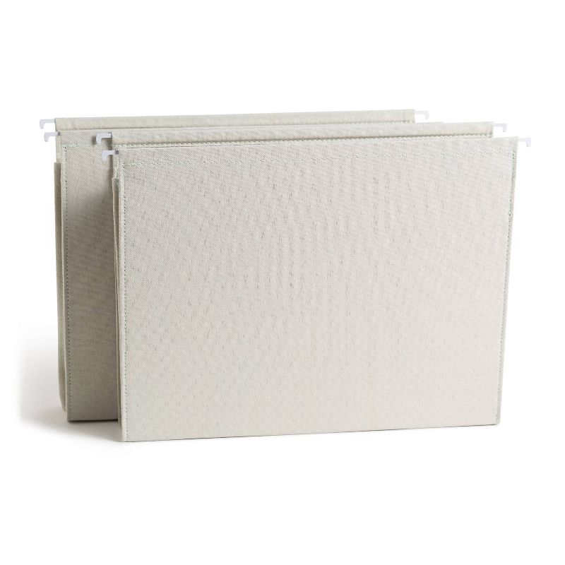 U Brands 2pk 4 Pocket Extra Capacity Linen Hanging File Folder - Coastal Comfort