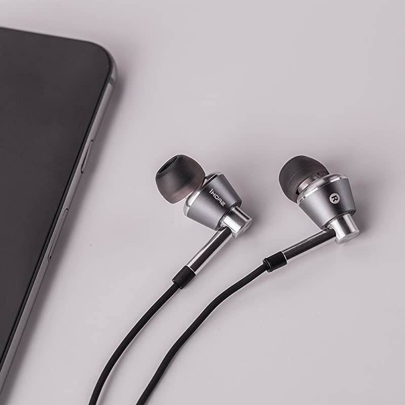 Triple Driver inEar Earphones HiRes Headphones with High Resolution Bass Driven Sound MEMS Mic inLine Remote High Fidelity for SmartphonesPCTablet Silver