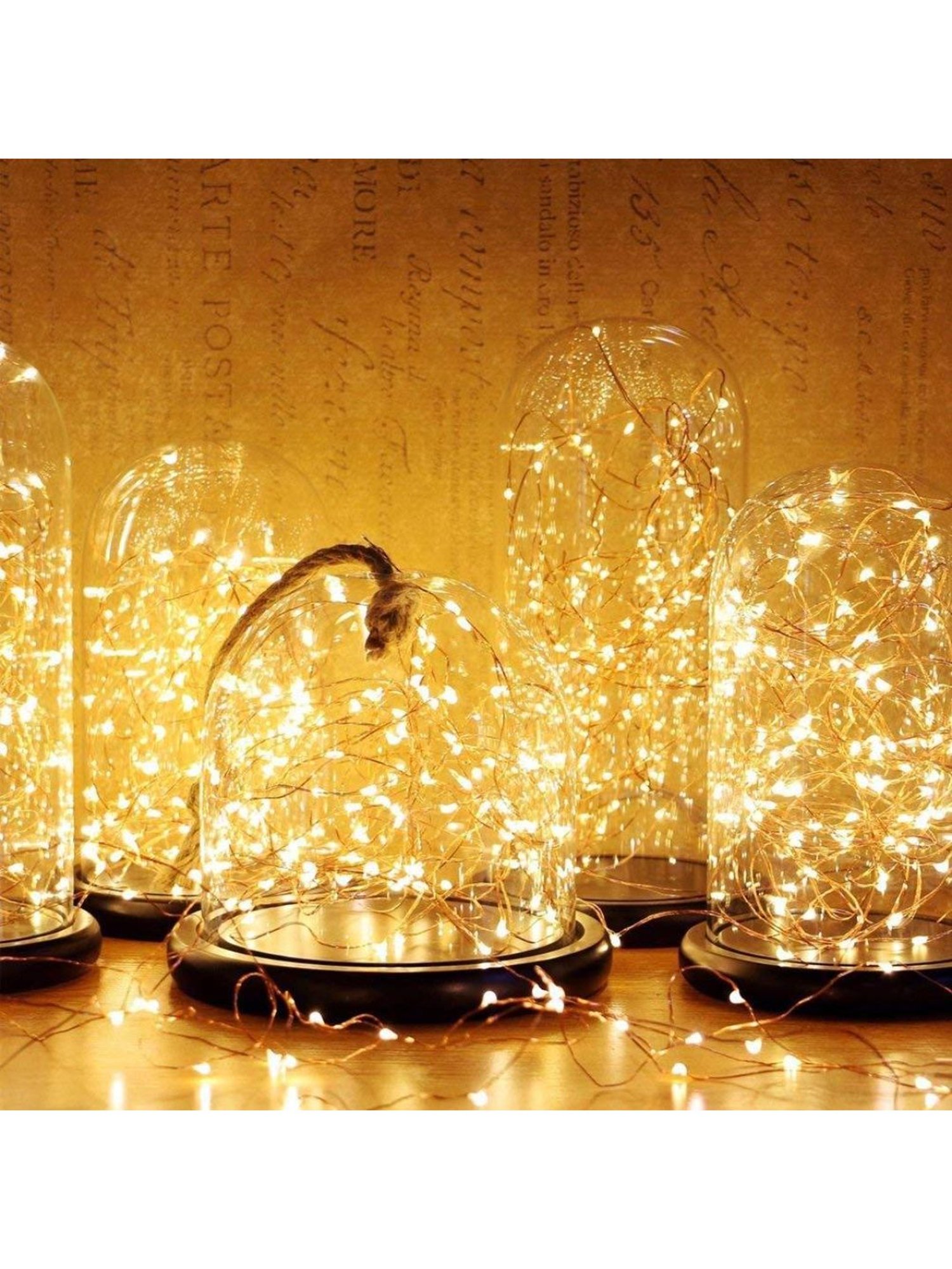 XERGY 33ft 100 LED Copper Wire Fairy String Lights 8 Modes USB Powered with Remote