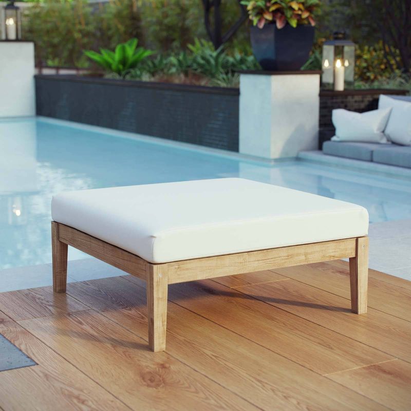 Mirabelle Outdoor Ottoman - Gold - Adore Decor