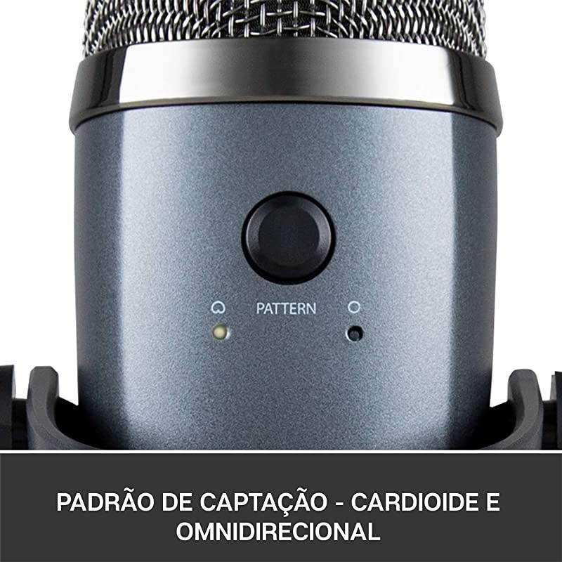 Yeti Nano Professional Condenser USB Microphone with Multiple Pickup Patterns NoLatency Monitoring for Recording and Streaming on PC Mac Shadow Grey