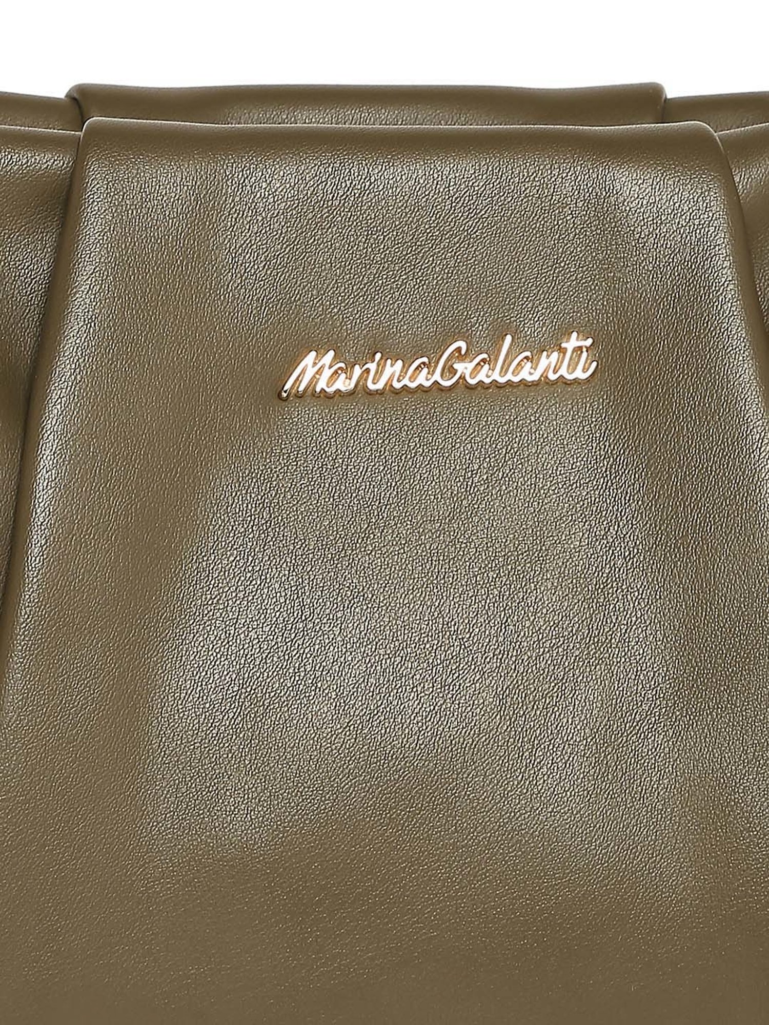 Marina Galanti Olive Textured Medium Baguette Bag