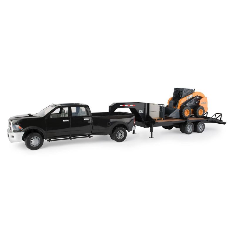 TOMY Big Farm SV280 Skid Steer with Ram 3500 Truck & Trailer