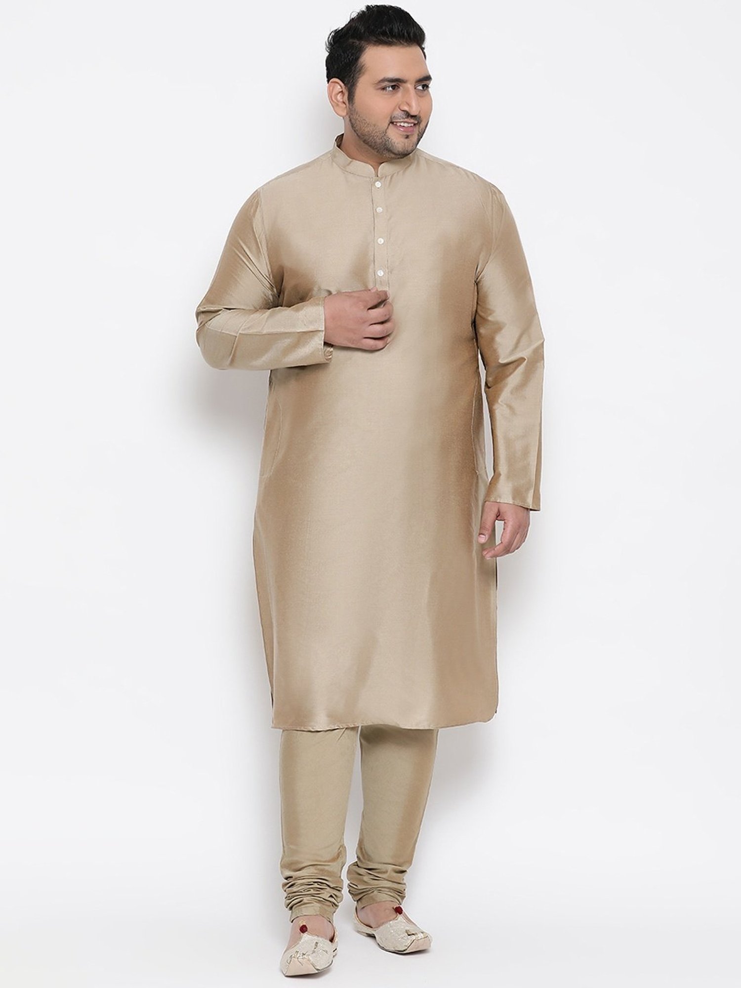 KISAH PLUS Off White Regular Fit Printed Kurta Set With Jacket