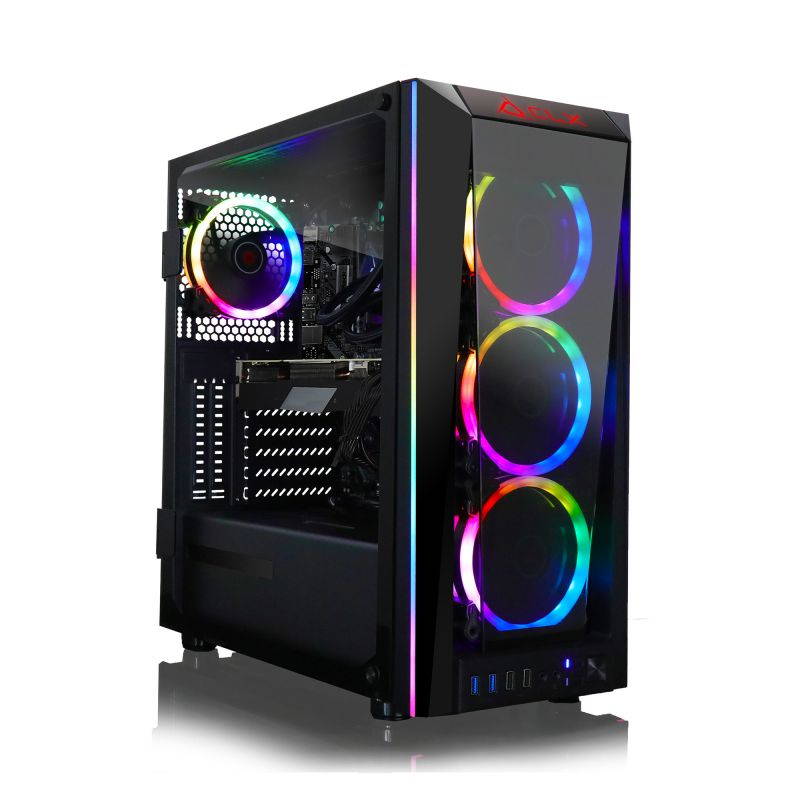 CLX SET Gaming Desktop - Liquid Cooled - Intel Core i9 10900K 3.70 GHz 10-Cores Processor, 32GB DDR4 Memory, GeForce RTX 3090 24GB GDDR6X Graphics, 480GB SSD, 3TB HDD, WiFi, Windows 10 Home 64-bit