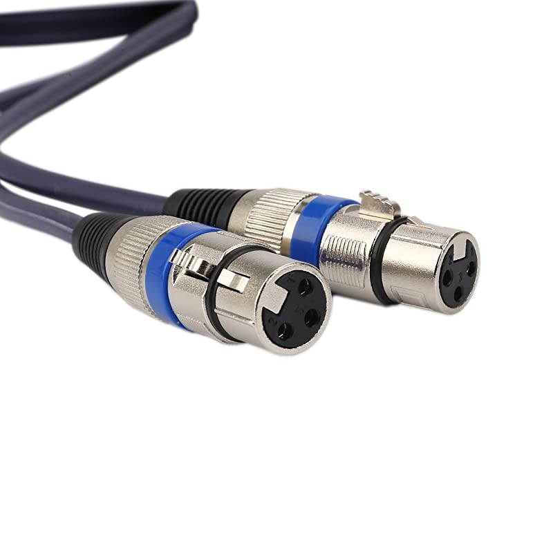 XLR to RCA Cable Dual XLR Female to Dual RCA Male Cable 2 XLR Female to 2 RCA Male HiFi Audio Cable 4N OFC Wire for Amplifier Mixer Microphone 5 Feet