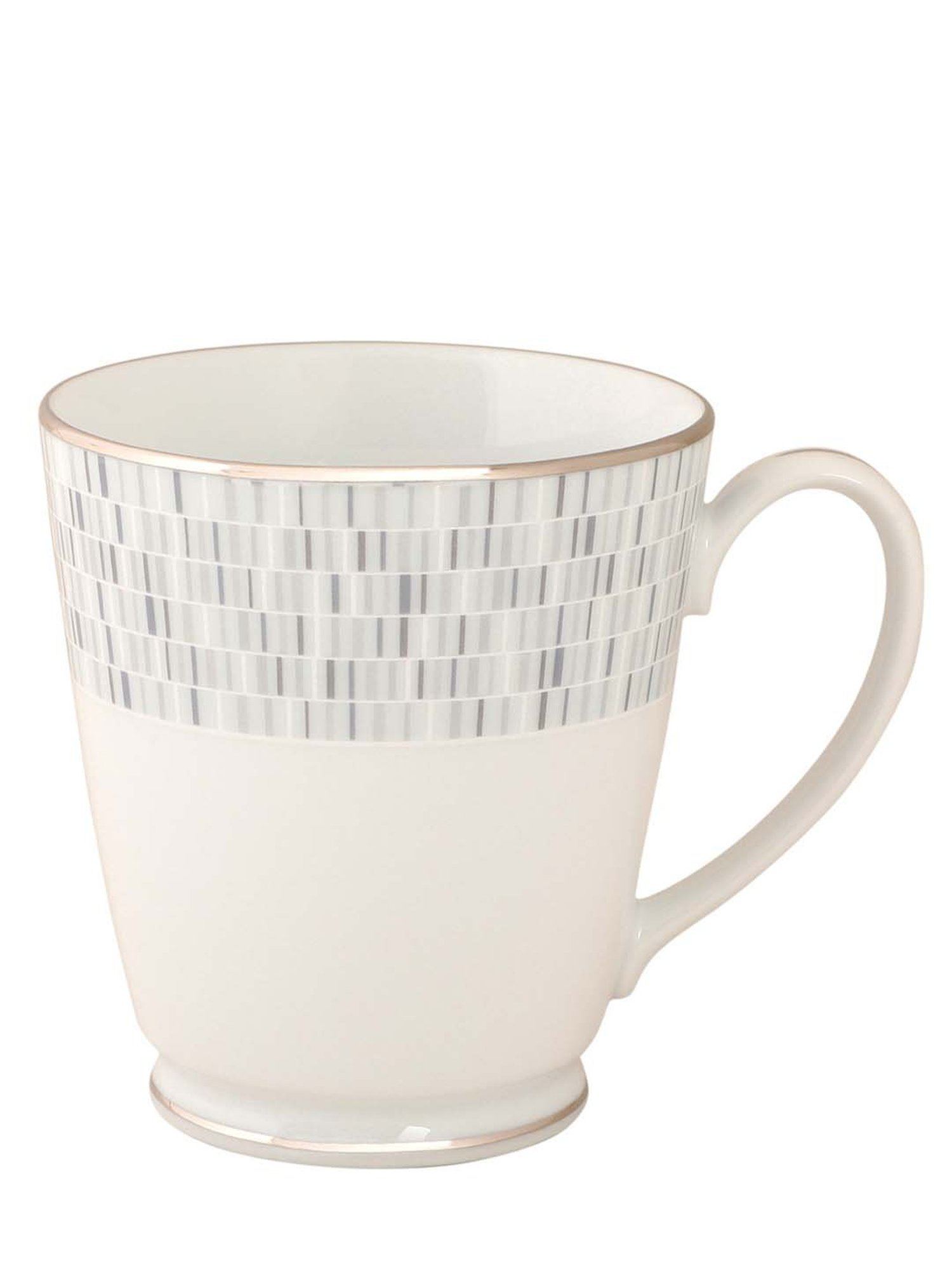 NORITAKE Hearth Off-White & Beige Porcelain Ville De Platine Tea Mug (0.37 L) - Set of 2