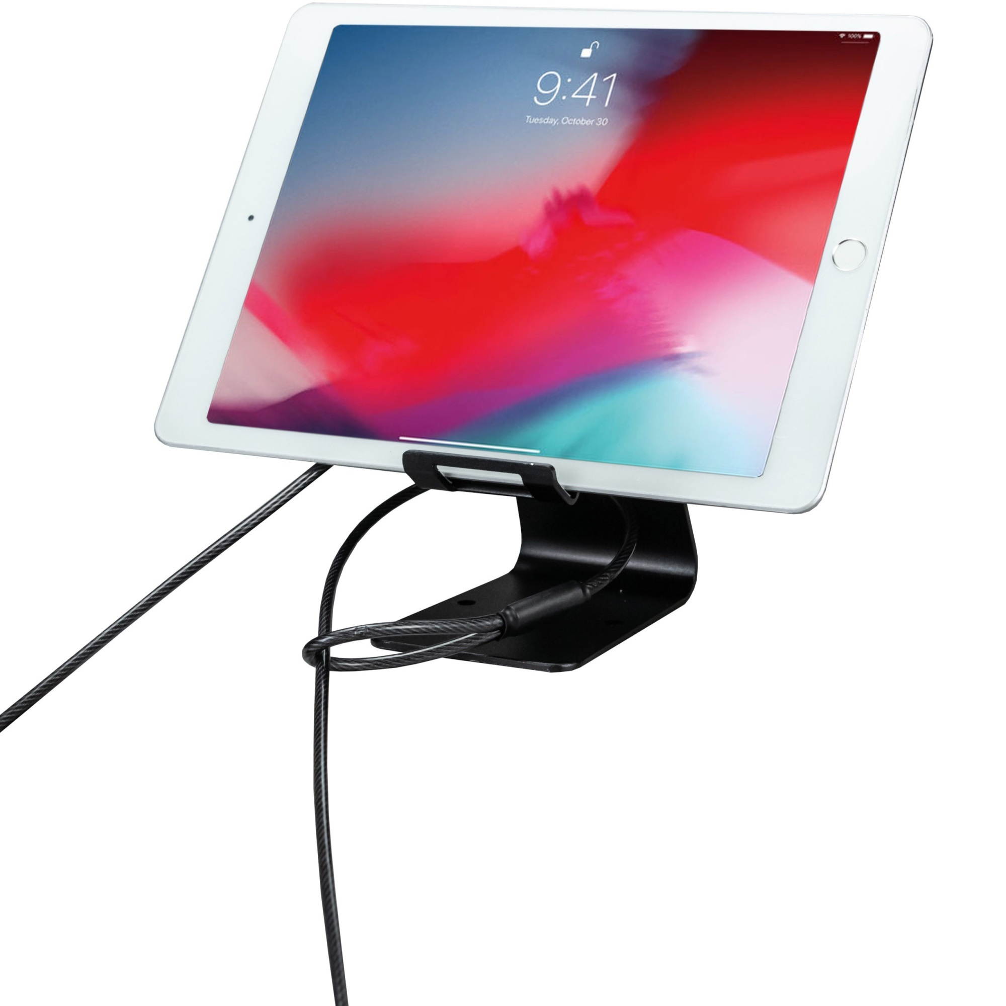 CTA Digital Tablet Security Kiosk Kit with Display Stand and Locking Cable