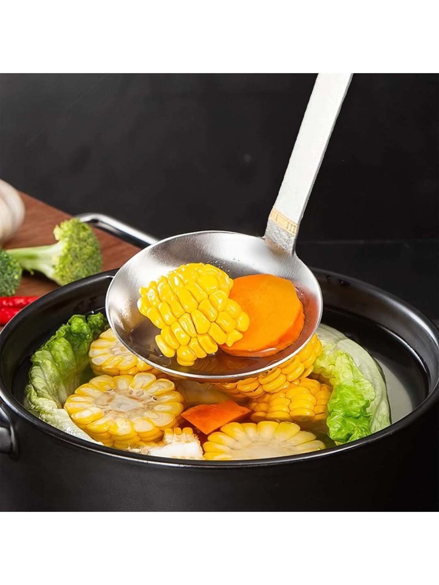 HAZEL Silver Stainless Steel Spatula with Beveled Edge