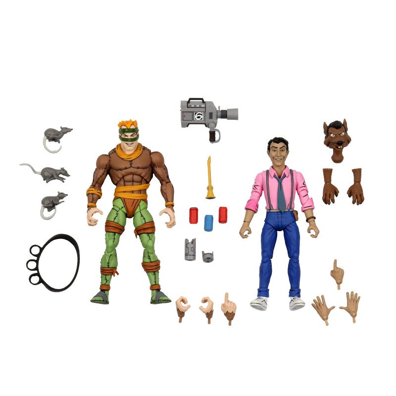 Teenage Mutant Ninja Turtles (Cartoon) - 7" Scale Action Figure - Rat King & Vernon 2 pack
