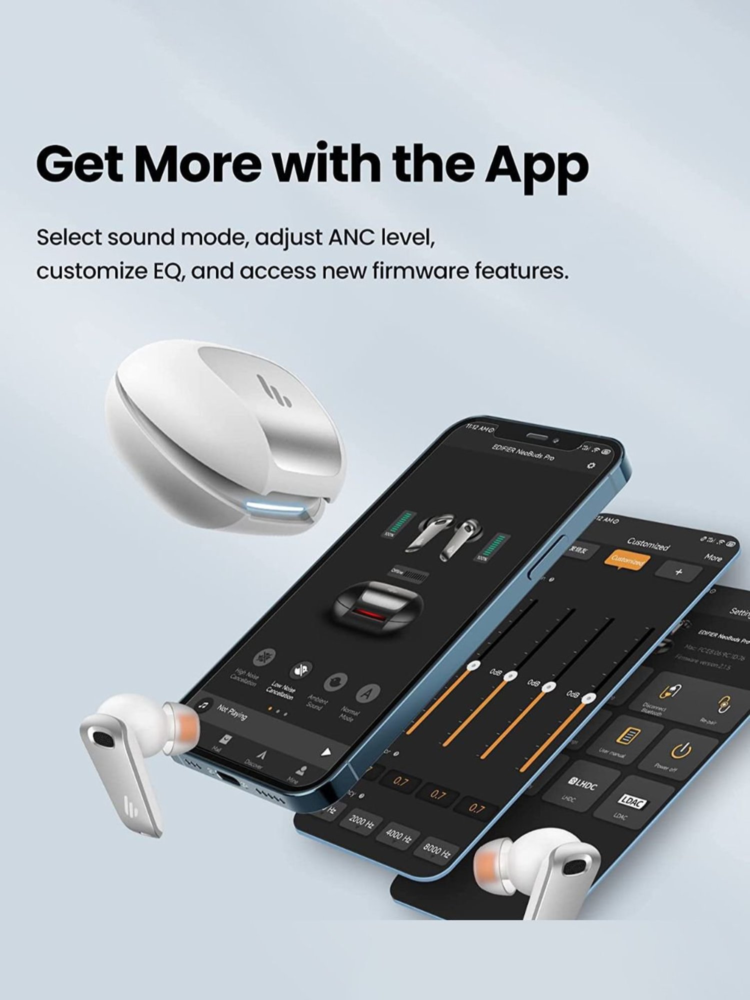 Edifier NeoBuds Pro True Wireless Stereo Earbuds with Active Noise Cancellation (White)