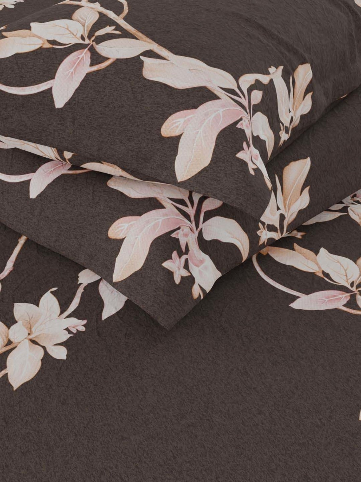 Bianca La-vogue Brown & Pink Microfibre 152 TC Extra Smooth Double Size Bed Sheet with Pillow Cover