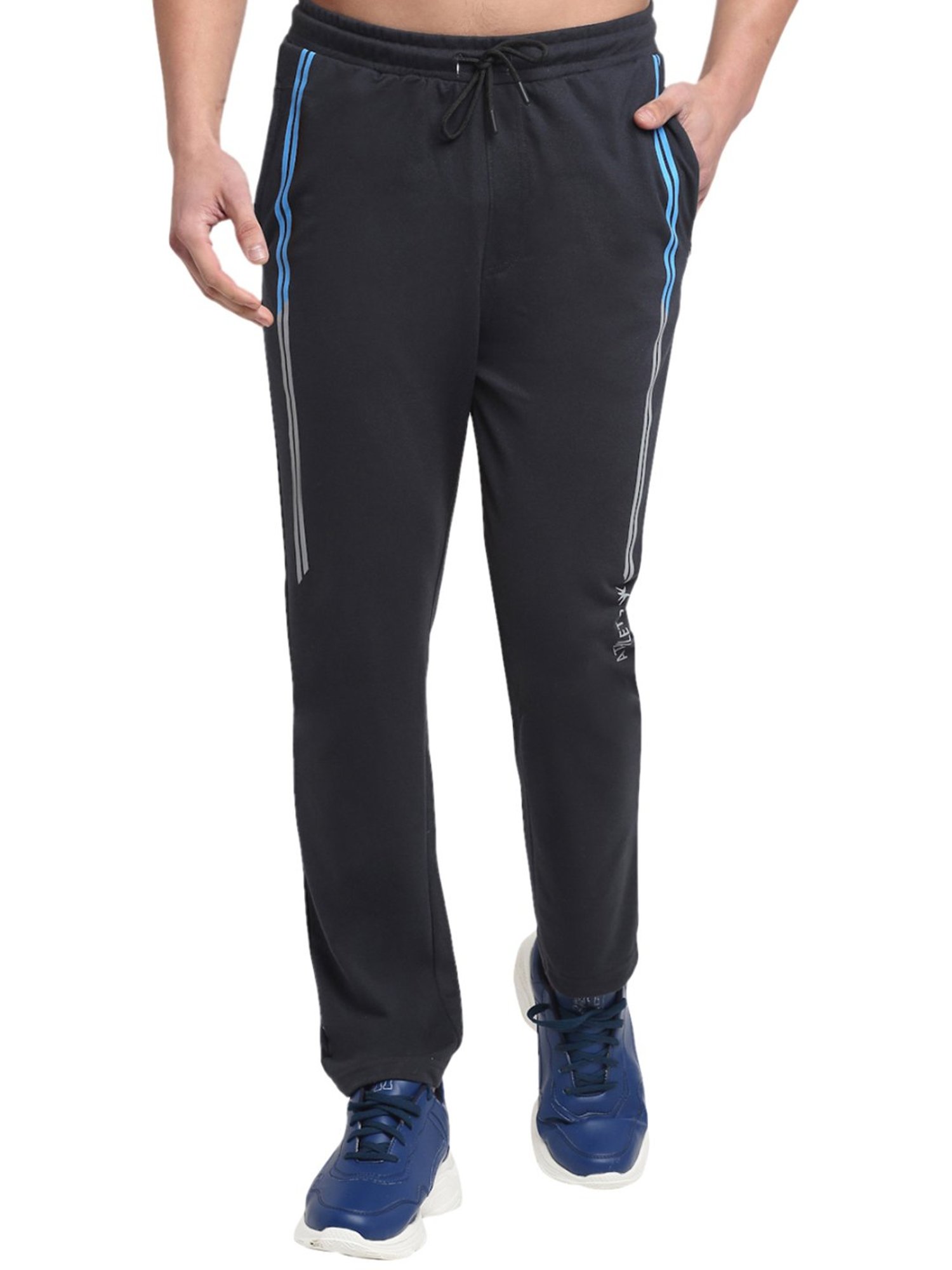 Venitian- Forbidden Clothing Black Slim Fit Printed Trackpants