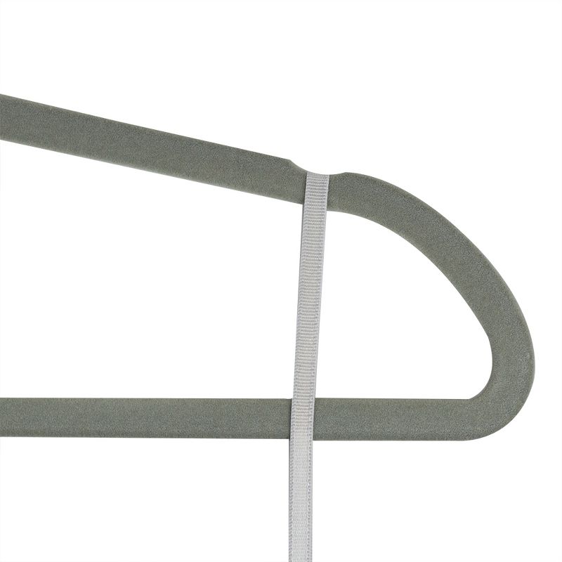 Home Basics  Flocked Velvet Suit Hanger, (Pack of 25), Grey