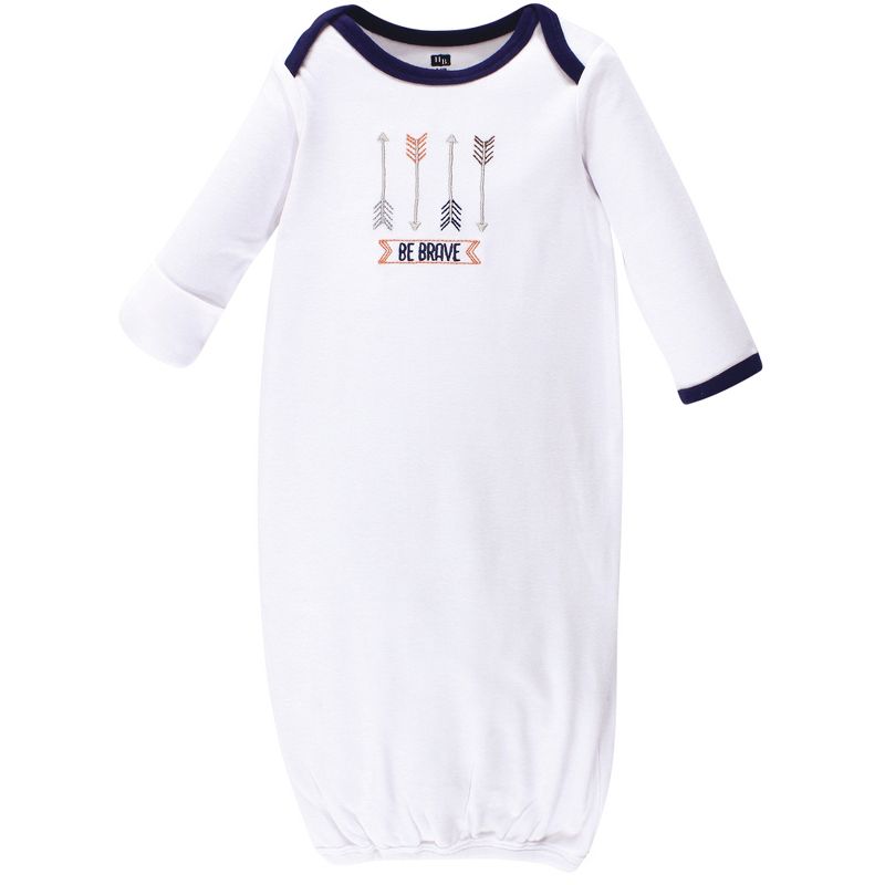 Luvable Friends Baby Boy Cotton Long-Sleeve Gowns 3pk, Little Man, 0-6 Months