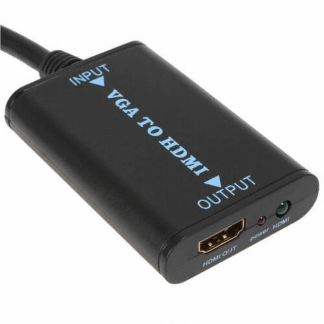 1080P VGA to HDMI + USB Audio Video Cable Adapter Converter Laptop PC DVD HD TV