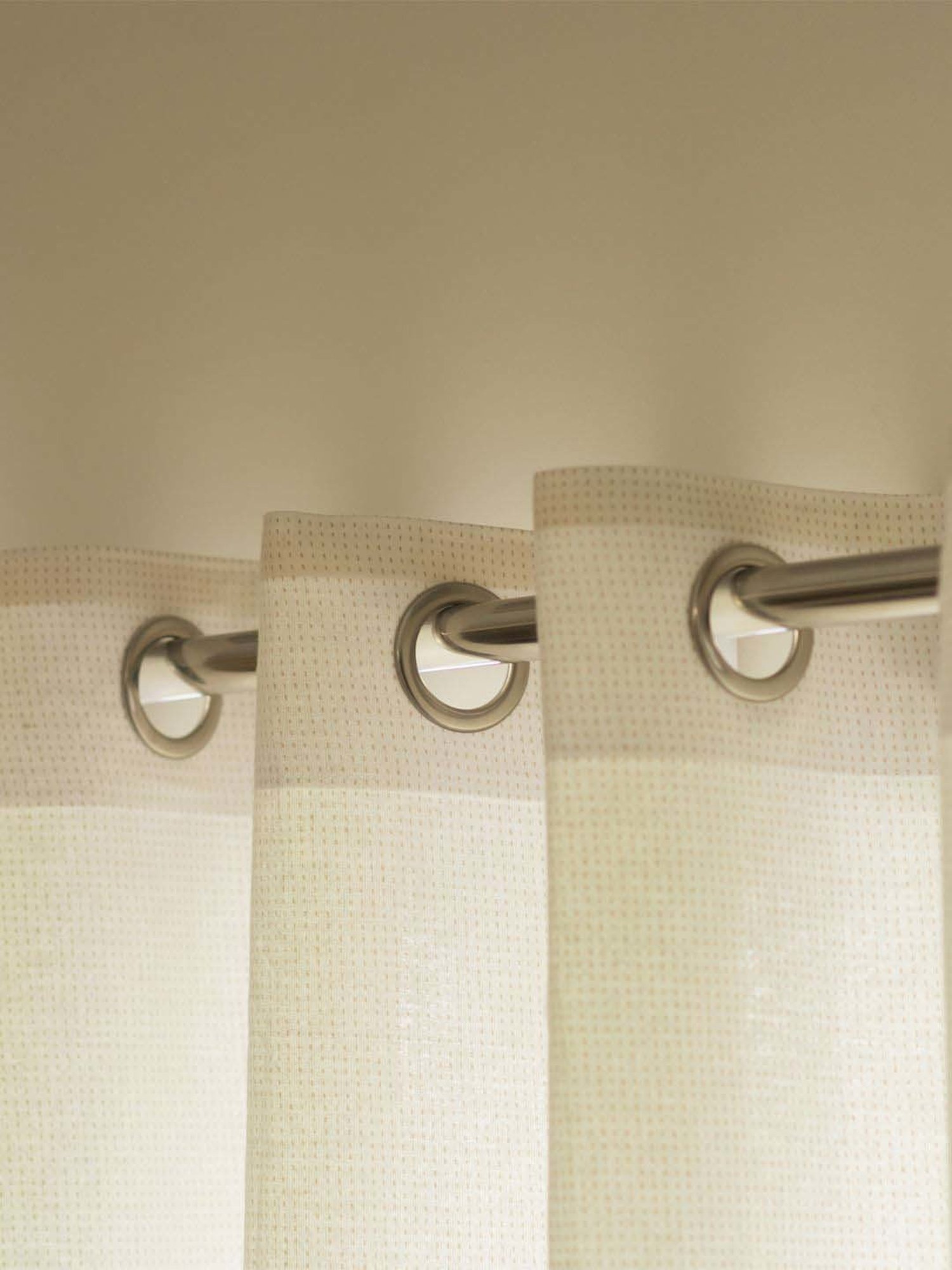 Urban Space Brown Cotton Window Curtain With Tieback & Eyelet - Set of 2