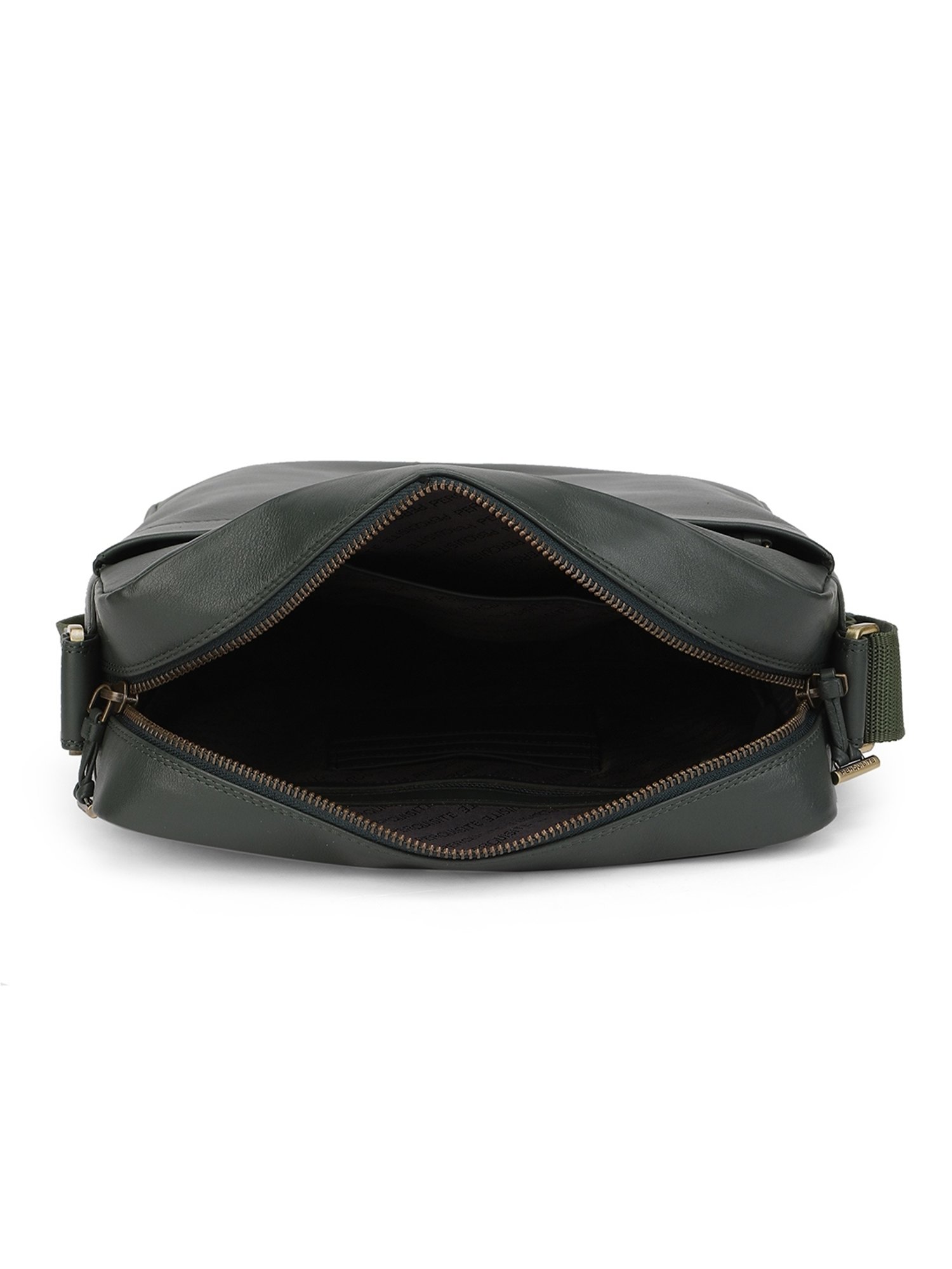 PERQUISITE MARK Green Solid Medium Cross Body Bag