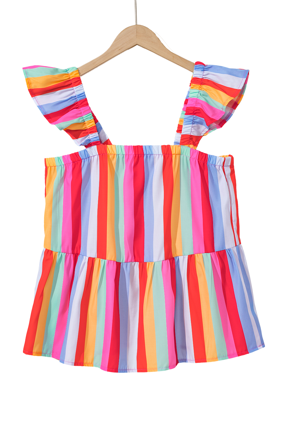 White Spotted Print Tie Neck Color Block Halter Sleeveless Shirt