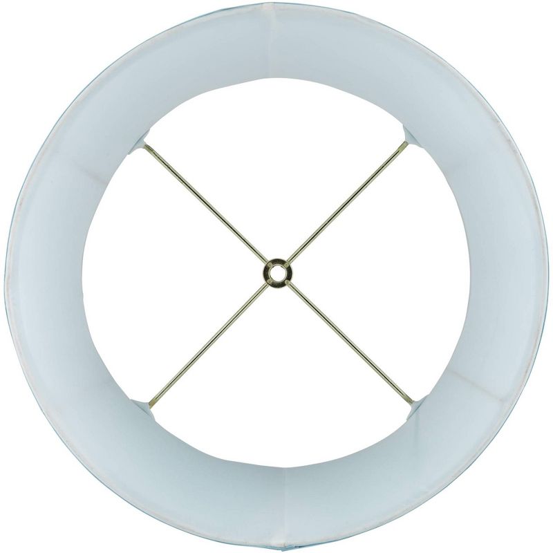 Springcrest Set of 2 Soft Blue Medium Drum Lamp Shades 11.5" Top x 13.5" Bottom x 10" Slant x 10" High (Spider) Replacement with Harp and Finial