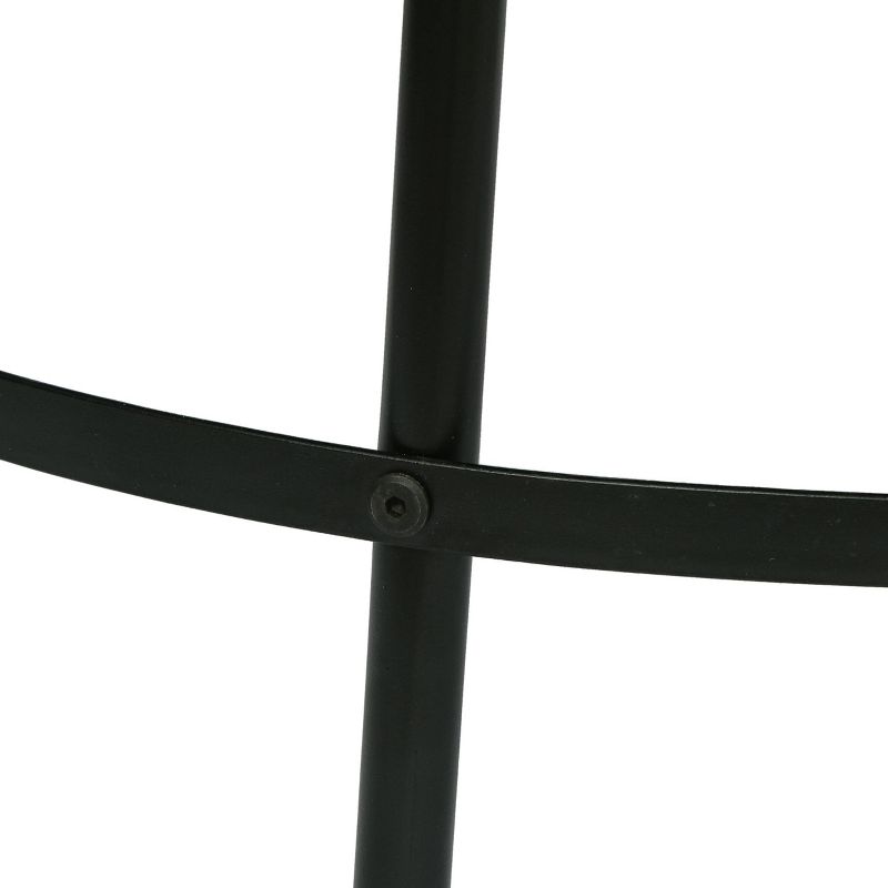 Rivet Modern Industrial Handcrafted Round Mango Wood Coffee Table Brown/Antique Gunmetal - Christopher Knight Home