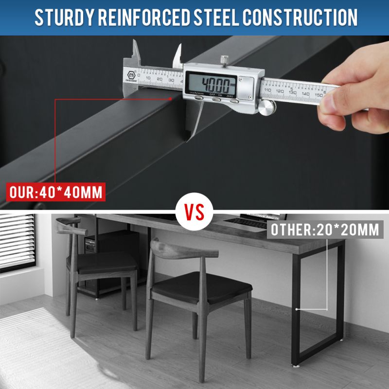RESPAWN 3000 Gaming Computer Desk - Ergonomic Height Adjustable Gaming Desk, in Blue (RSP-3000-BLU)