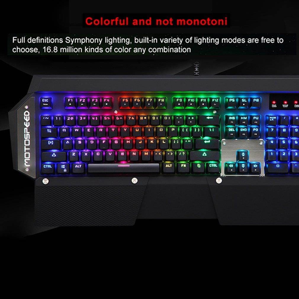 MOTOSPEED CK88 RGB Backlit Mechanical Keyboard For PC Laptop Desktop Notebook