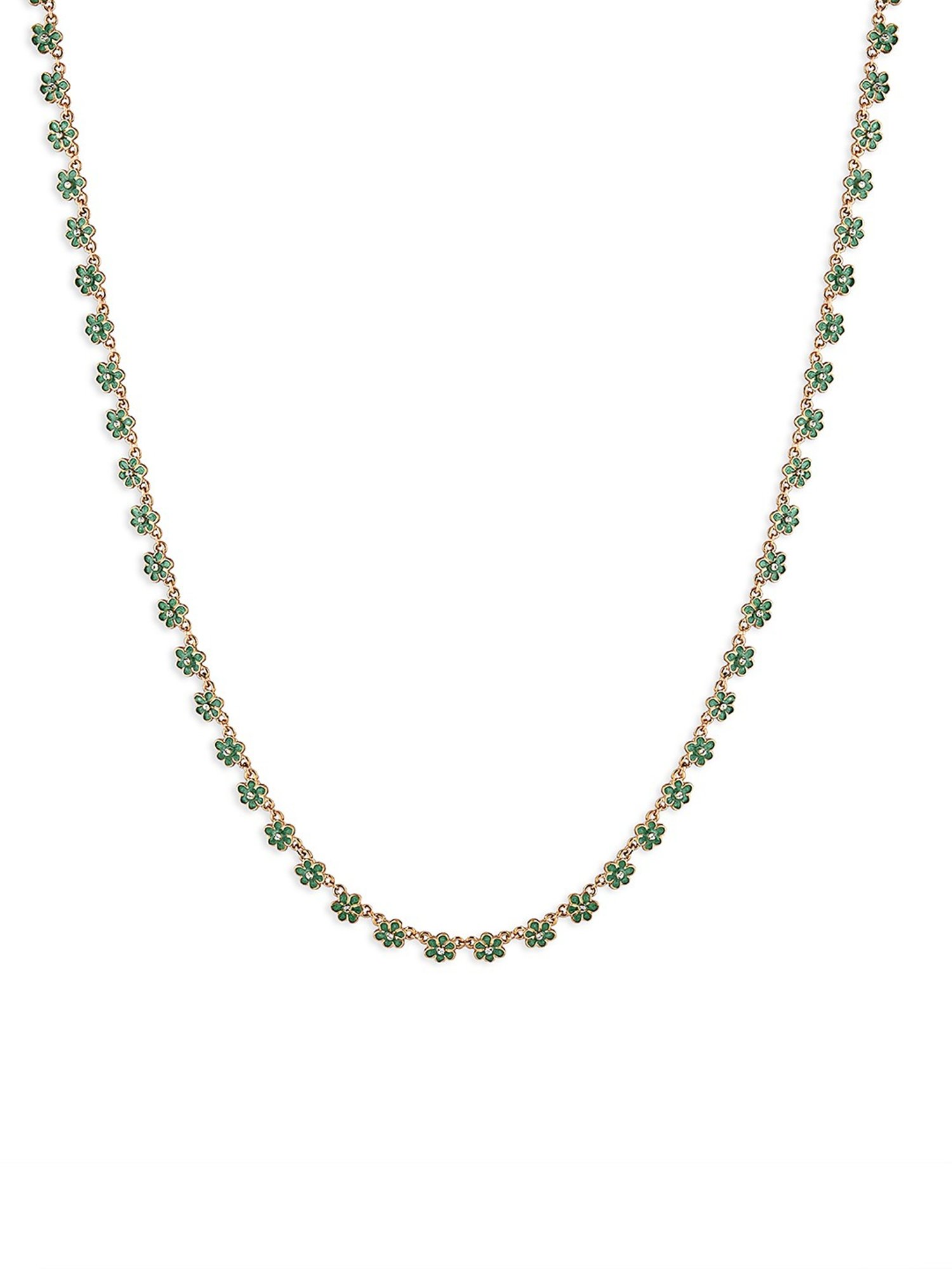 Zaveri Pearls Green Enamel Tiny Flowers Contemporary Kamarbandh-ZPFK16004
