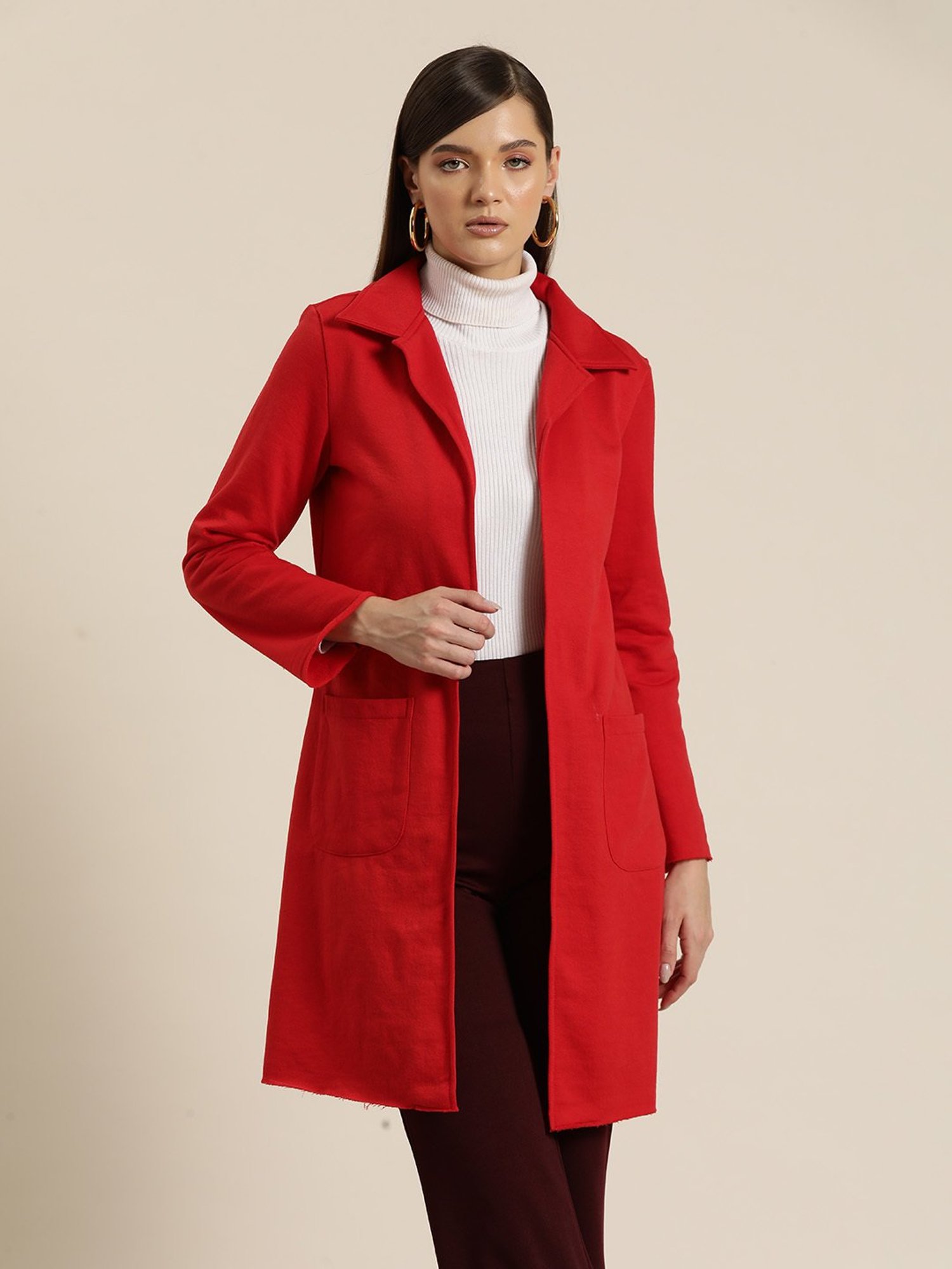 Qurvii Red Fleece Coat