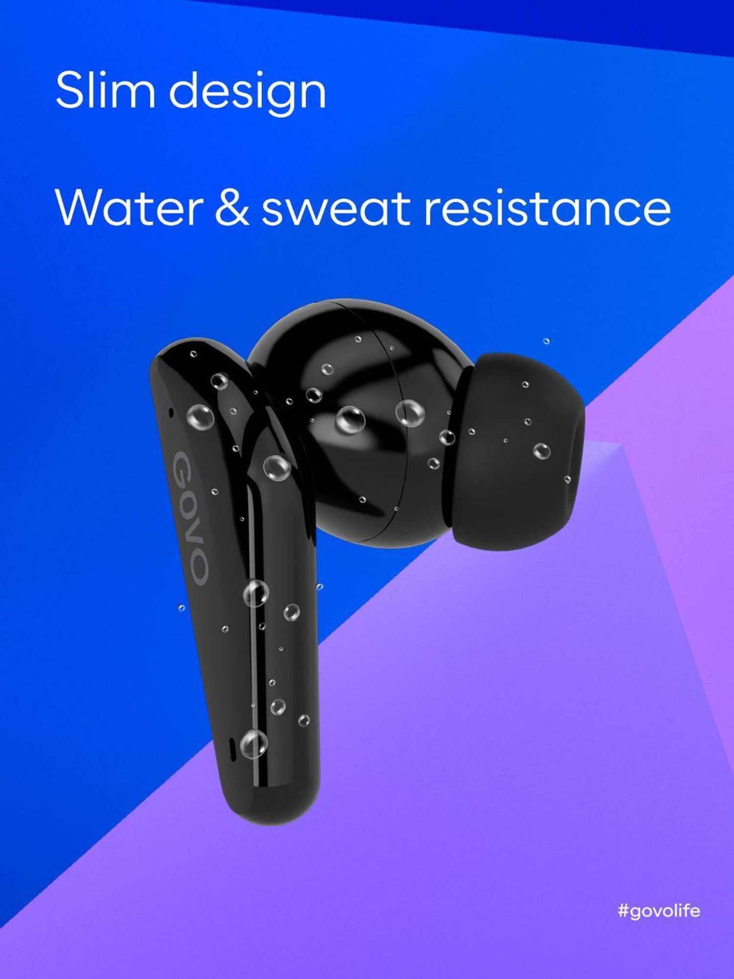 GOVO GOBUDS 600 True Wireless Earbuds with Mic (Black)