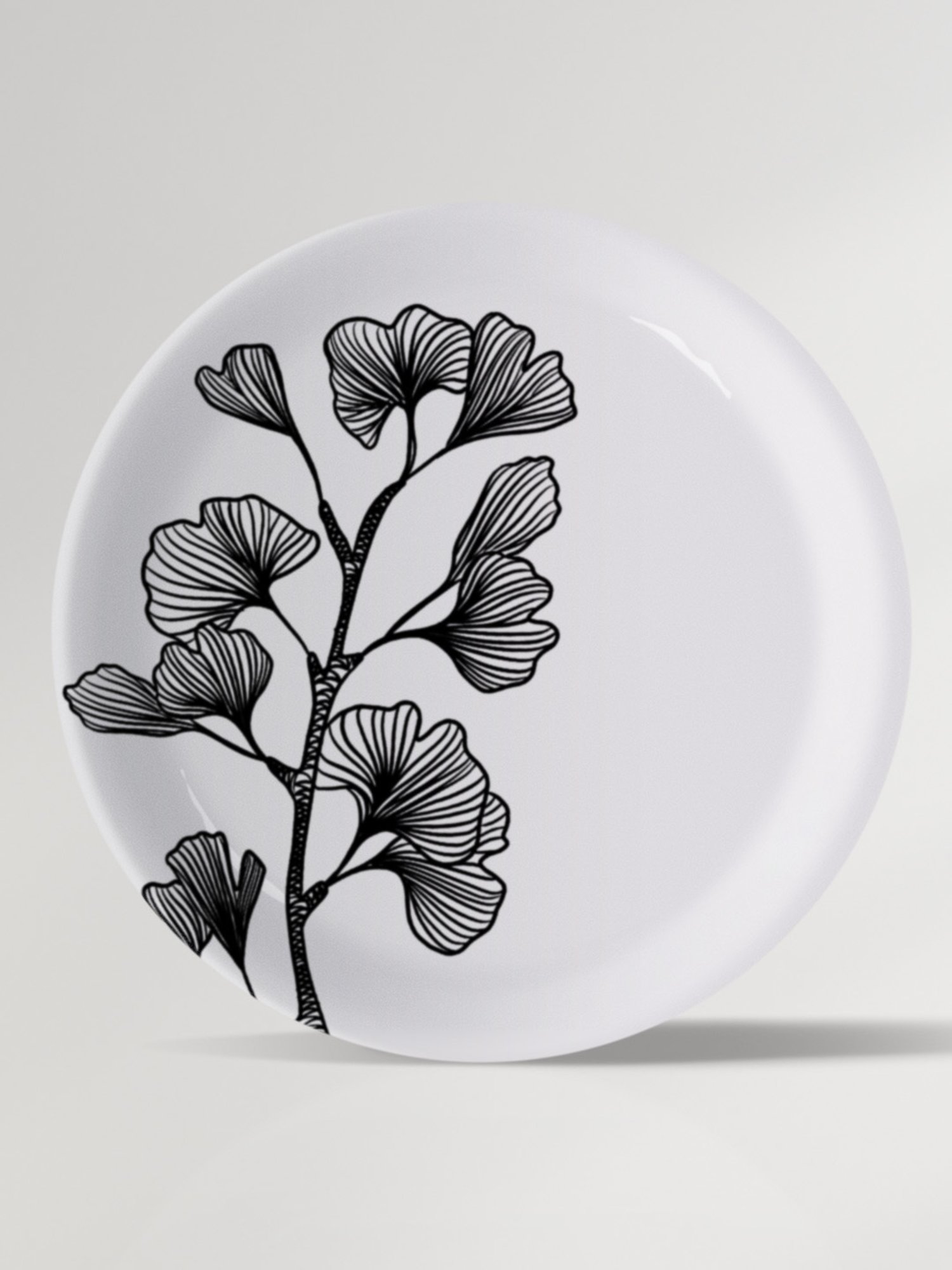 Nestroots Pen & Ink Poetry Black & White Porcelain Decorative Wall Plate