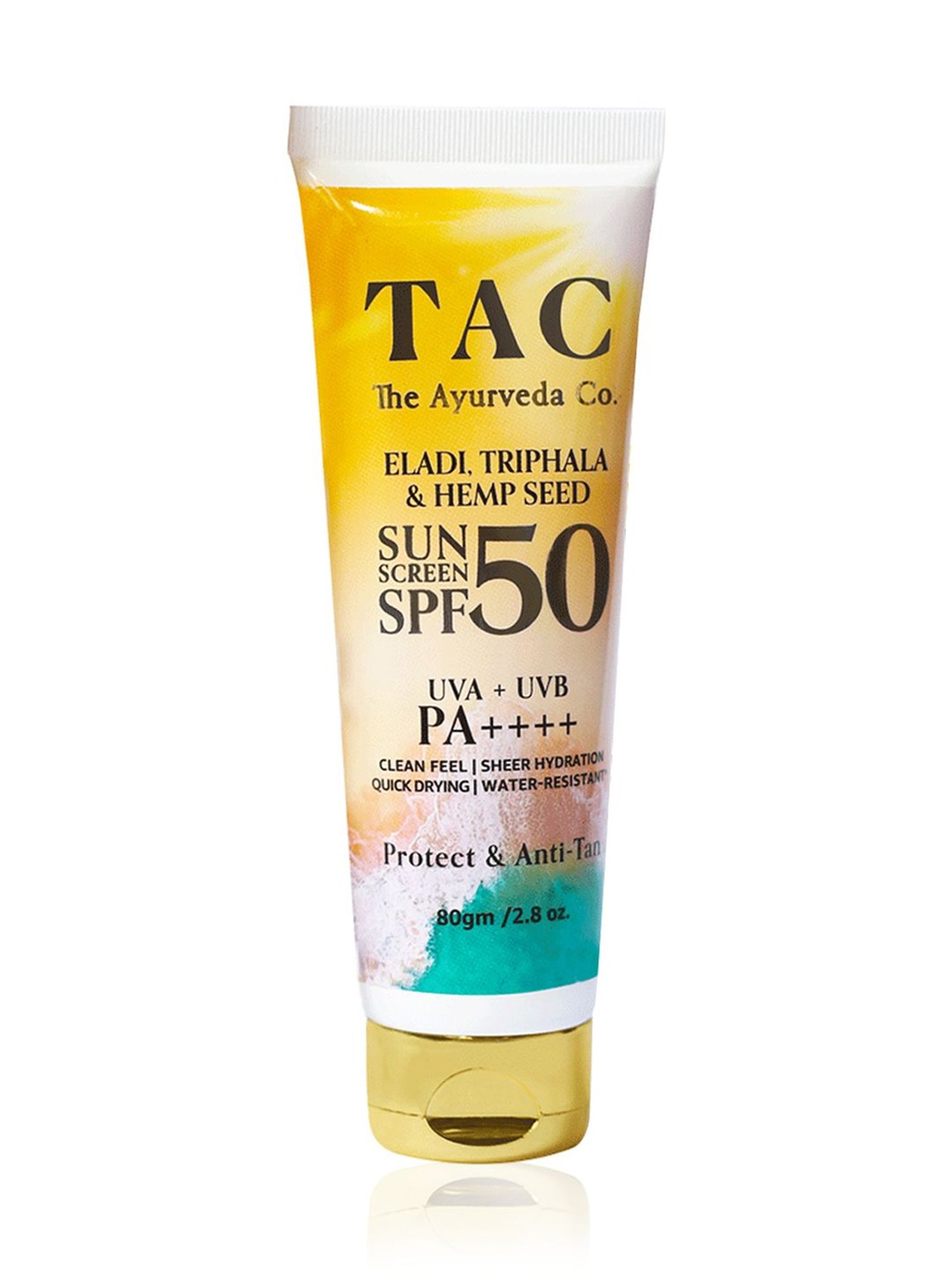 TAC - The Ayurveda Co. Eladi, Triphla & Hemp Seed Oil Sunscreen & Face Polisher Scrub & Oil