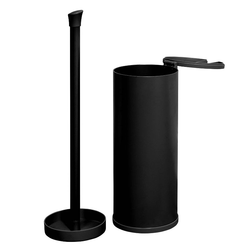 Three Roll Smart Accessories NeverRust Toilet Paper Holder Black - Zenna Home