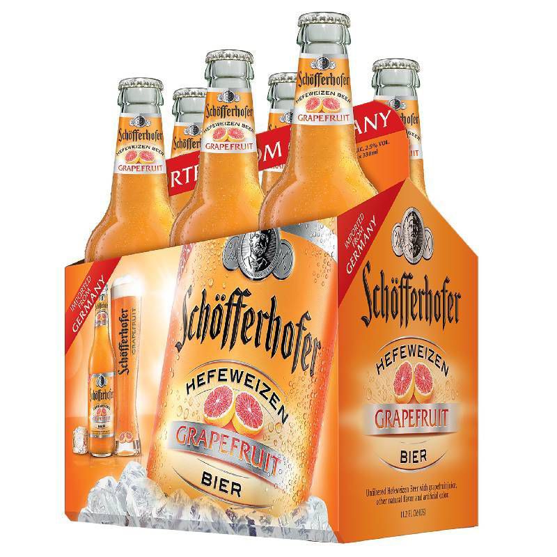 Schofferhofer Grapefruit Hefeweizen Beer - 6pk/12 fl oz Bottles