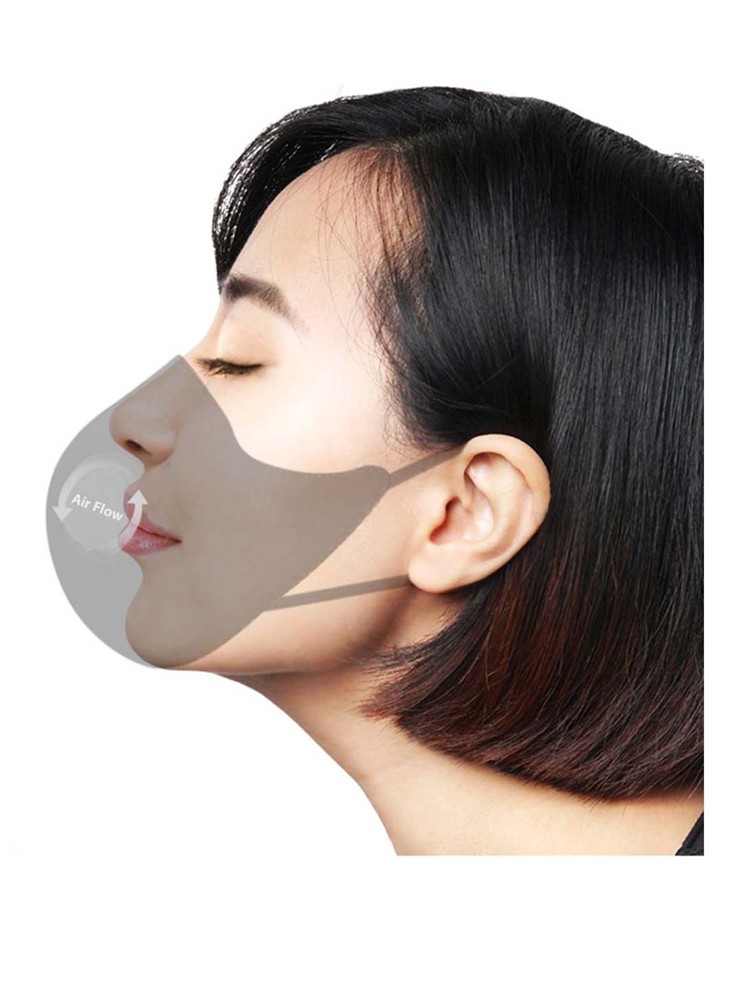 Lioncrown 3 Layered N95 Face Mask with Air Respirator for Women