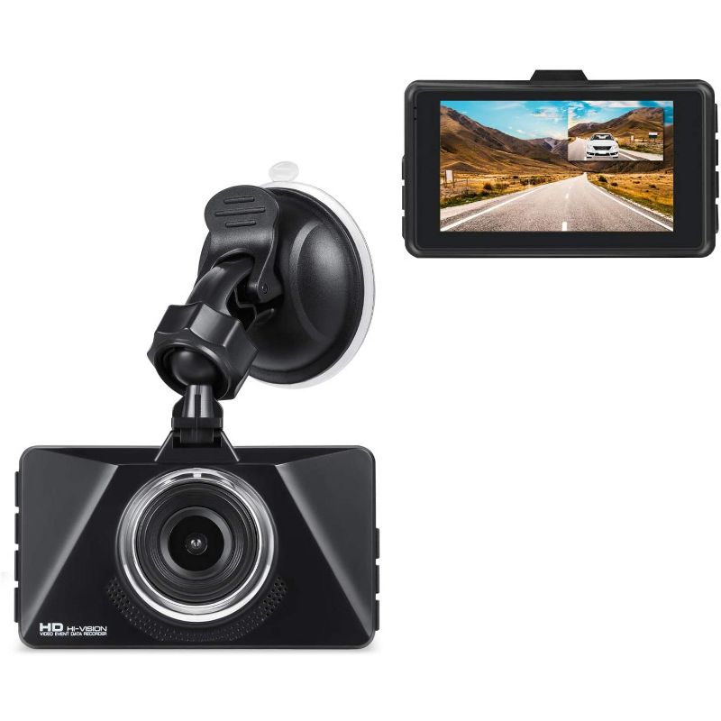 Dartwood Dash Cam with FHD 1080P, 3" LCD, 120^0 Wide Angle, WDR, Night Vision