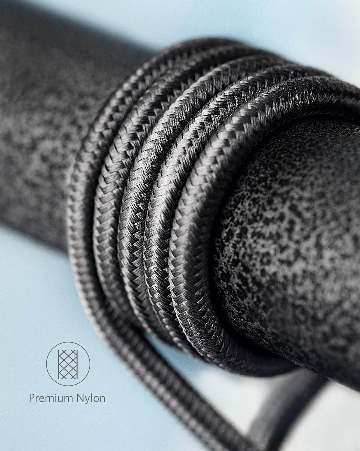 USB C Cable Anker [2-Pack 6 ft] Type C Charger Premium Nylon USB Cable  USB A to Type C Charging Cable Fast Charge for Samsung Galaxy S10 S10+ / Note 8 LG V20 and Other USB C Charger (Black)