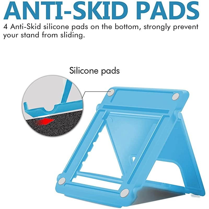 Adjustable Cell Phone Stand for Desk 6 Pack Smartphone Tablet Stand Universal Foldable MultiAngle Pocket Desktop Mobile Phone Holder MultiColored