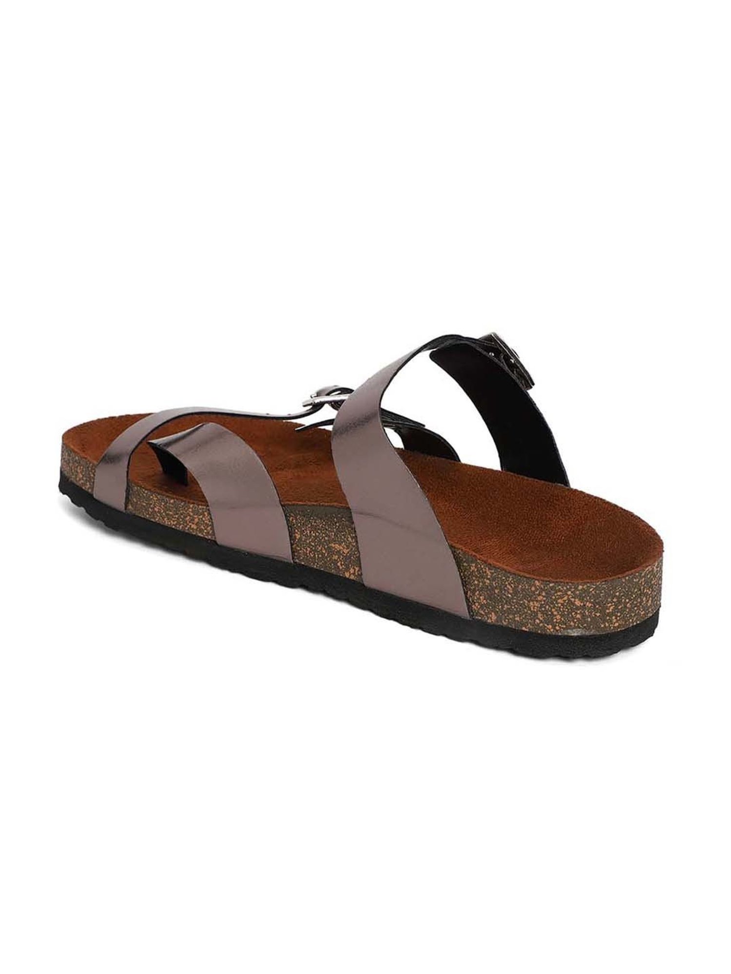 Mozafia Women's Copper Toe Ring Sandals