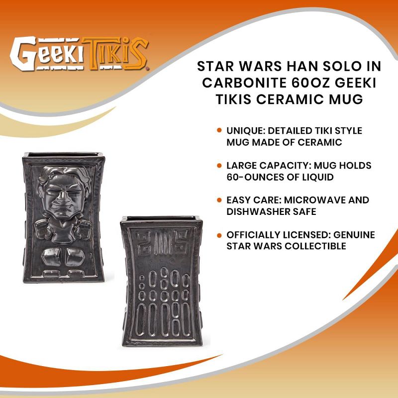 Beeline Creative Geeki Tikis Star Wars Han Solo In Carbonite Ceramic Mug | Holds 60 Ounces